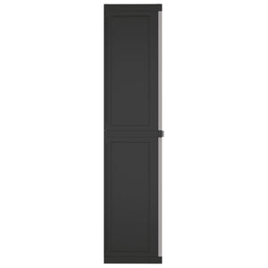 vidaXL Gartenschrank Grau und Schwarz 97x37x165 cm PP