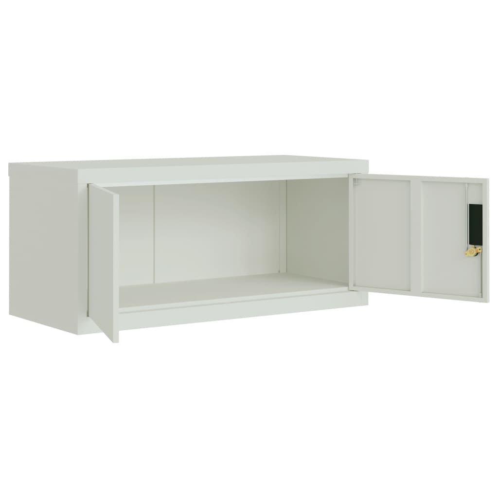 vidaXL Aktenschrank Hellgrau 90x40x40 cm Stahl