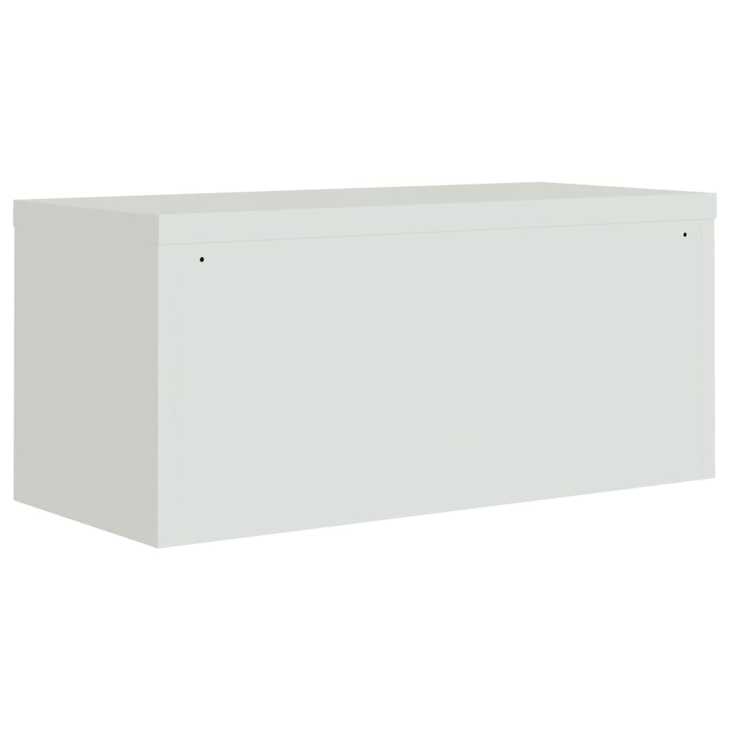 vidaXL Aktenschrank Hellgrau 90x40x40 cm Stahl