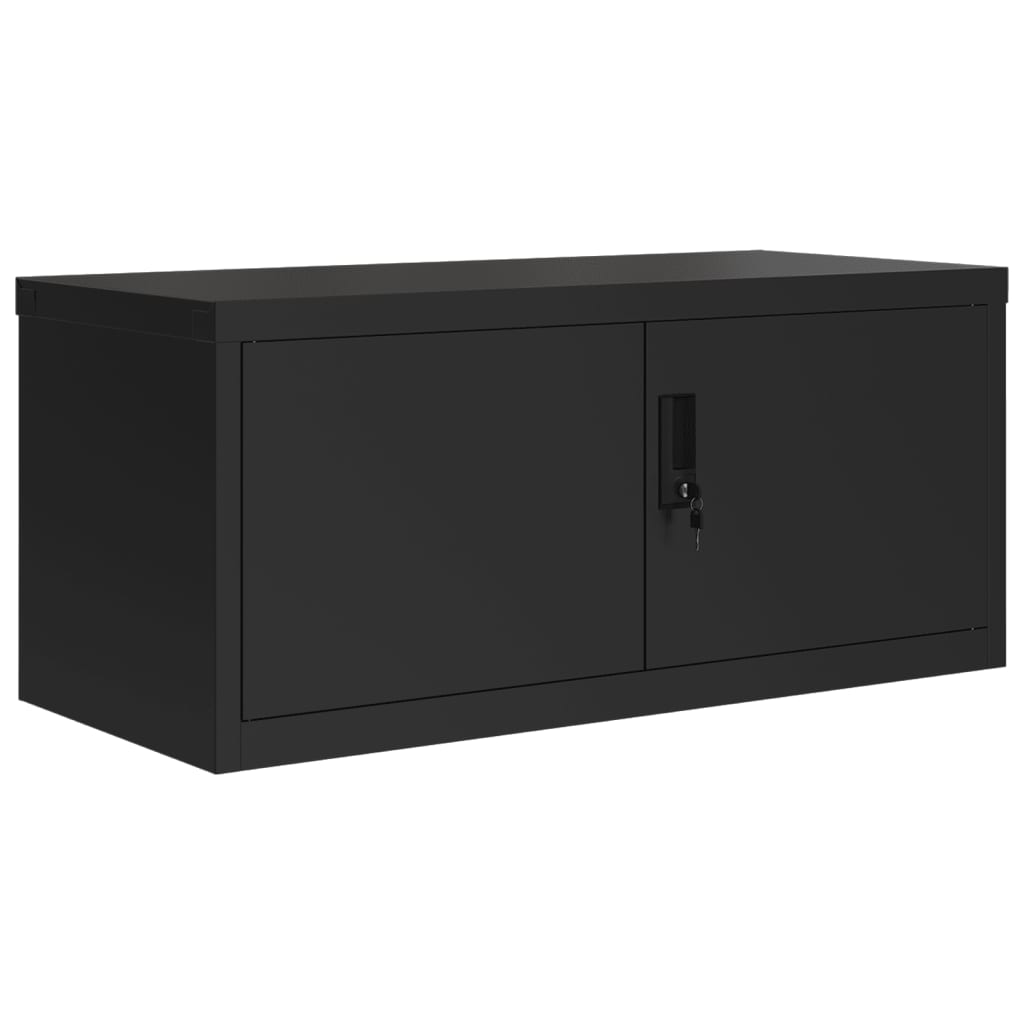 vidaXL Aktenschrank Schwarz 90x40x40 cm Stahl