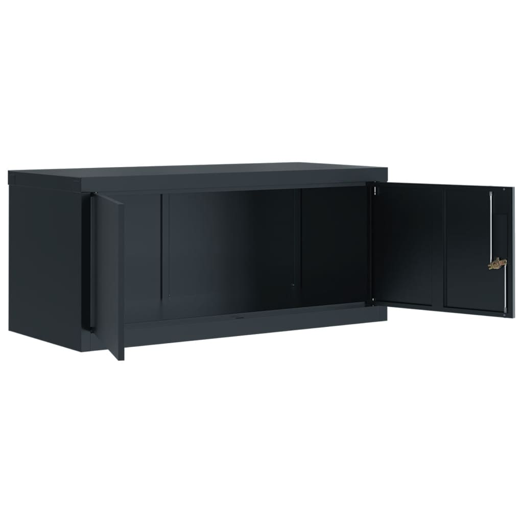 vidaXL Aktenschrank Anthrazit 90x40x40 cm Stahl