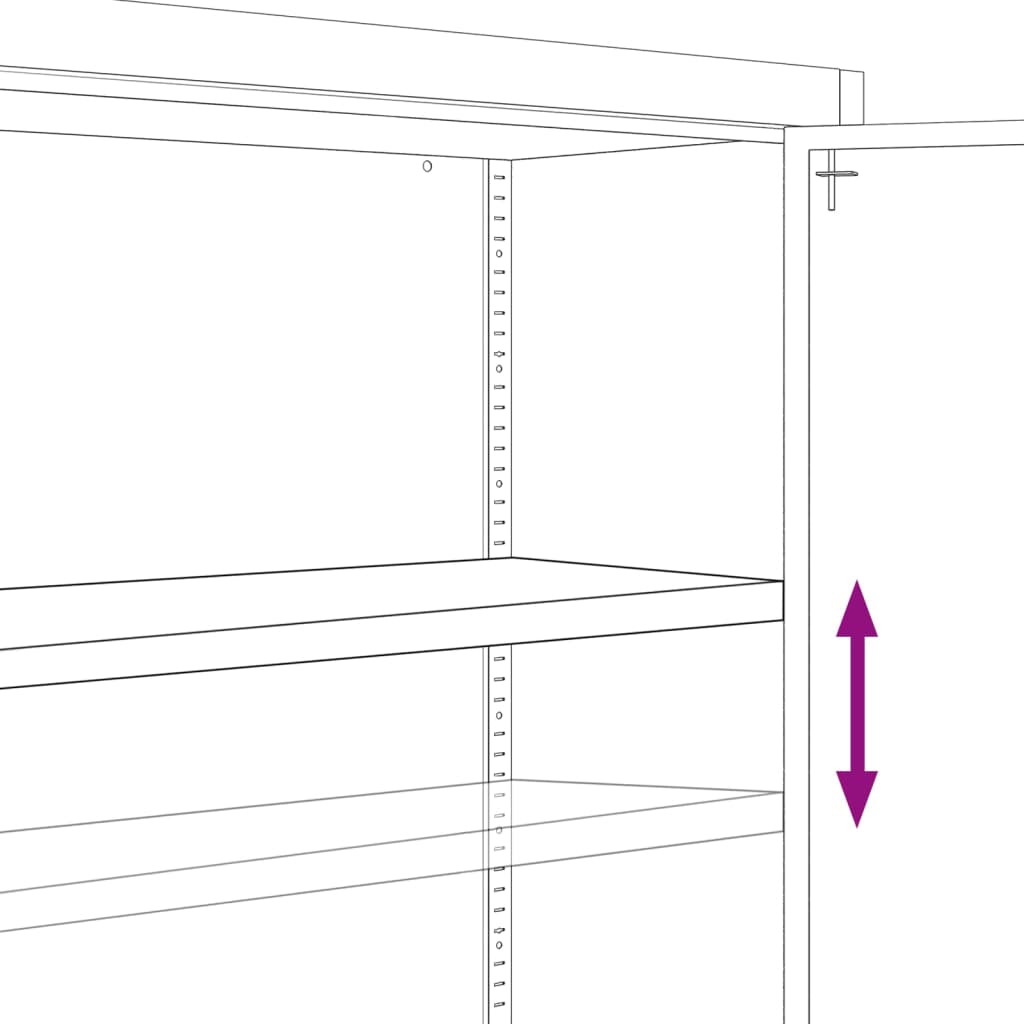 vidaXL Aktenschrank Hellgrau und Blau 90x40x70 cm Stahl