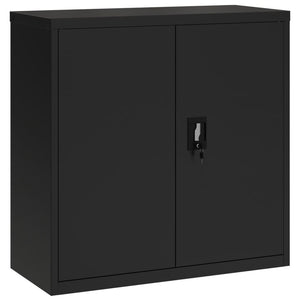 vidaXL Aktenschrank Schwarz 90x40x90 cm Stahl