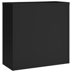 vidaXL Aktenschrank Schwarz 90x40x90 cm Stahl