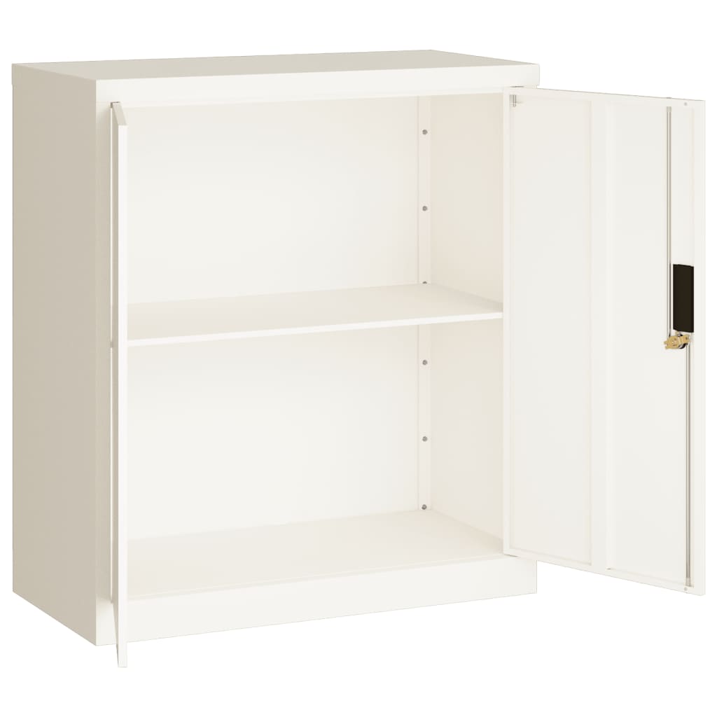 Aktenschrank Weiß 79x40x90 cm Stahl Stilecasa