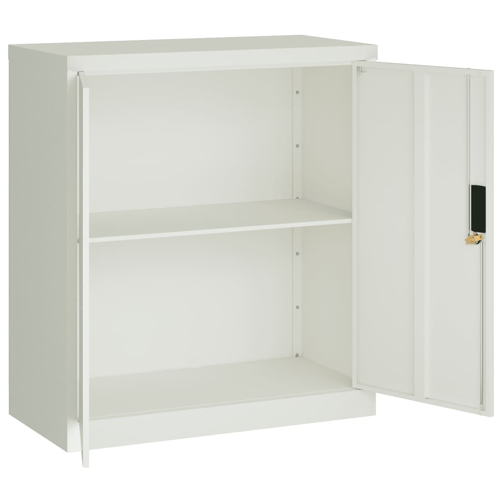 Aktenschrank Hellgrau 79x40x90 cm Stahl Stilecasa