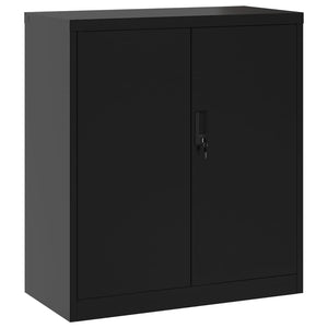 vidaXL Aktenschrank Schwarz 79x40x90 cm Stahl