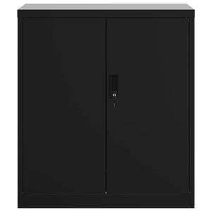 vidaXL Aktenschrank Schwarz 79x40x90 cm Stahl