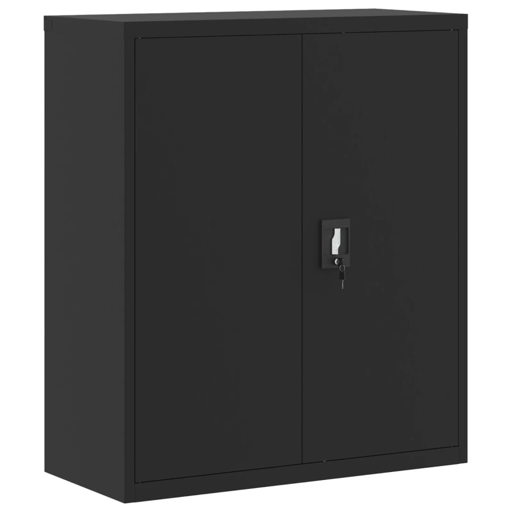 vidaXL Aktenschrank Schwarz 90x40x105 cm Stahl