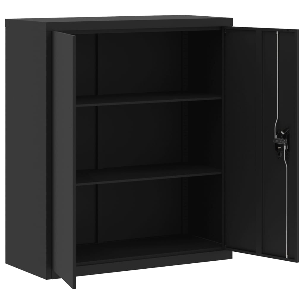 vidaXL Aktenschrank Schwarz 90x40x105 cm Stahl