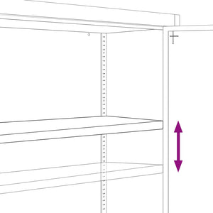 Aktenschrank Hellgrau und Dunkelgrau 90x40x140 cm Stahl