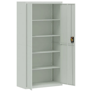 vidaXL Aktenschrank Hellgrau 90x40x180 cm Stahl