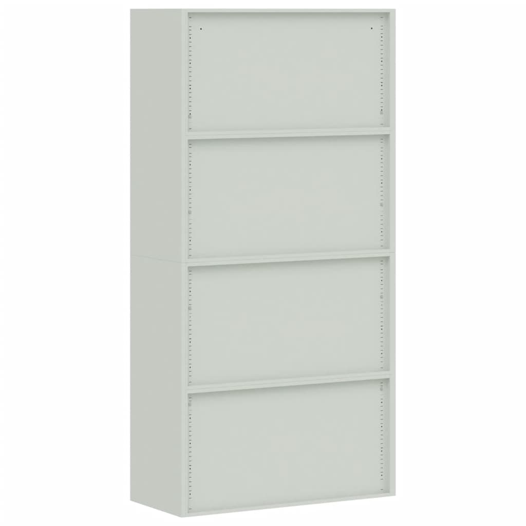 vidaXL Aktenschrank Hellgrau 90x40x180 cm Stahl