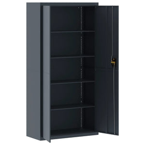 vidaXL Aktenschrank Anthrazit 90x40x180 cm Stahl