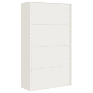 Aktenschrank Weiß 105x40x180 cm Stahl Stilecasa