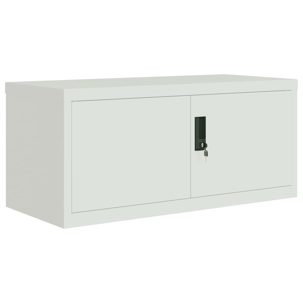 vidaXL Aktenschrank Hellgrau 90x40x130 cm Stahl