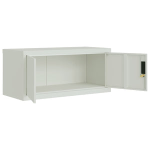 vidaXL Aktenschrank Hellgrau 90x40x130 cm Stahl