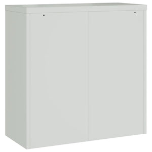 vidaXL Aktenschrank Hellgrau 90x40x130 cm Stahl