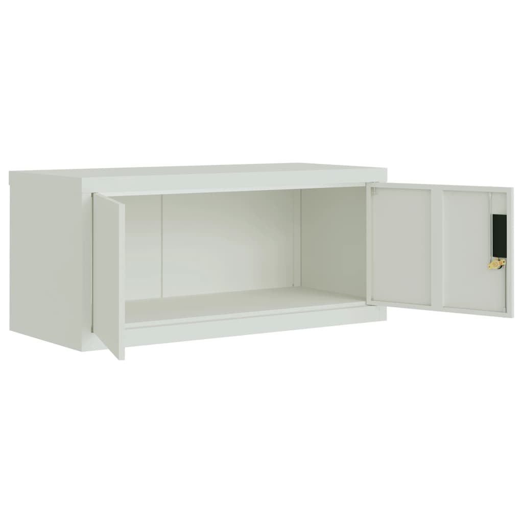 vidaXL Aktenschrank Hellgrau 90x40x220 cm Stahl