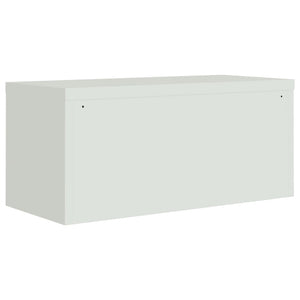 vidaXL Aktenschrank Hellgrau 90x40x220 cm Stahl