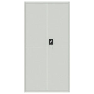 vidaXL Aktenschrank Hellgrau 90x40x220 cm Stahl