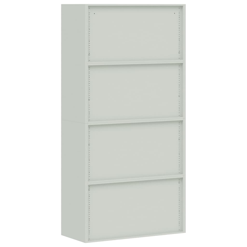 vidaXL Aktenschrank Hellgrau 90x40x220 cm Stahl