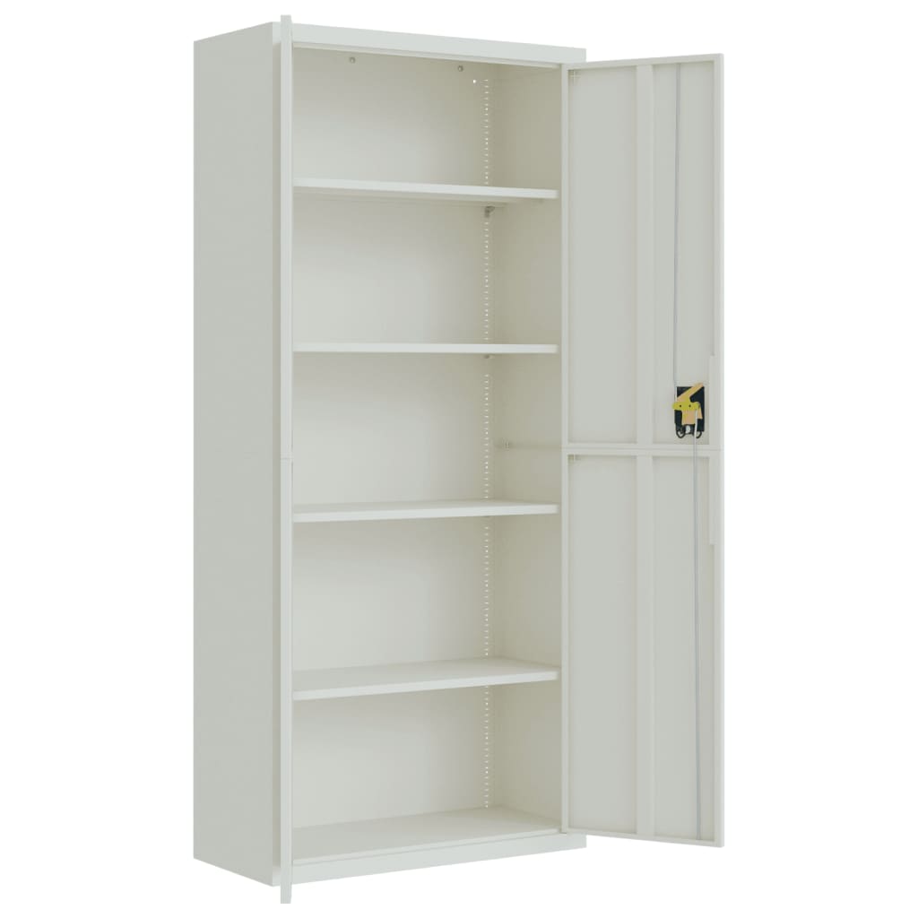 vidaXL Aktenschrank Hellgrau 90x40x240 cm Stahl