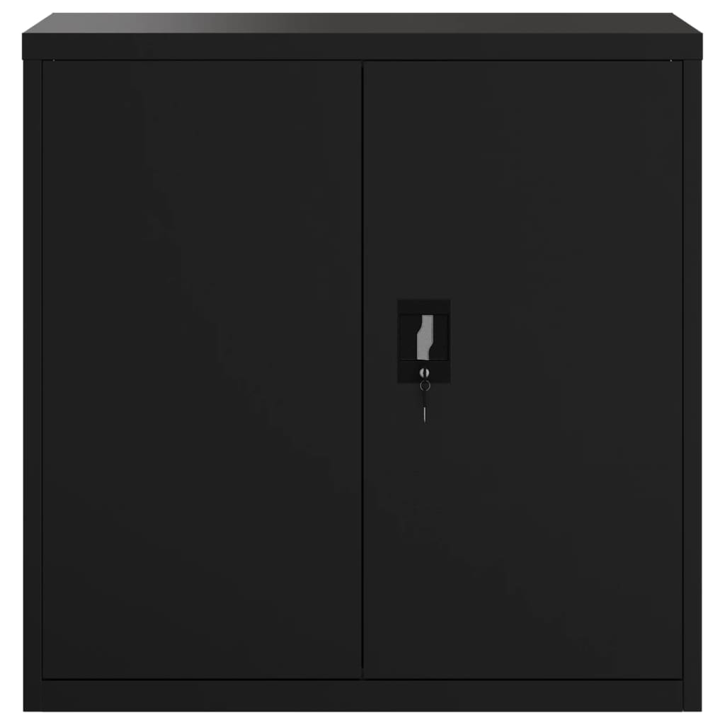 vidaXL Aktenschrank Schwarz 90x40x130 cm Stahl