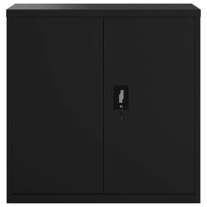 vidaXL Aktenschrank Schwarz 90x40x130 cm Stahl