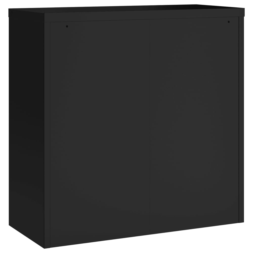 vidaXL Aktenschrank Schwarz 90x40x130 cm Stahl