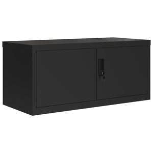 vidaXL Aktenschrank Schwarz 90x40x145 cm Stahl