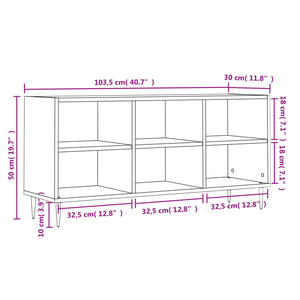 vidaXL TV-Schrank Betongrau 103,5x30x50 cm Holzwerkstoff