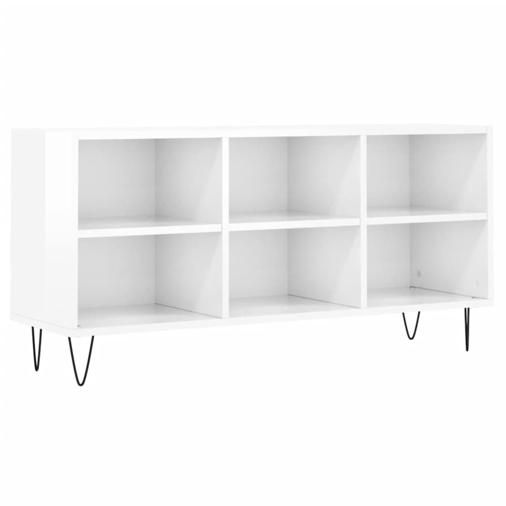 vidaXL TV-Schrank Hochglanz-Weiß 103,5x30x50 cm Holzwerkstoff