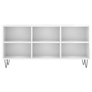 vidaXL TV-Schrank Hochglanz-Weiß 103,5x30x50 cm Holzwerkstoff