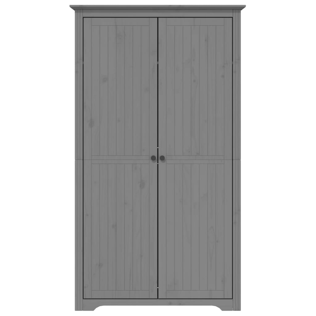 vidaXL Kleiderschrank BODO Grau 99x53,5x173 cm Massivholz Kiefer