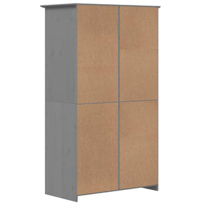 vidaXL Kleiderschrank BODO Grau 99x53,5x173 cm Massivholz Kiefer