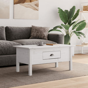 vidaXL Couchtisch BODO Weiß 100x55x46 cm Massivholz Kiefer