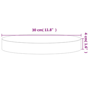 vidaXL Tischplatte Ø30x4 cm Rund Massivholz Buche