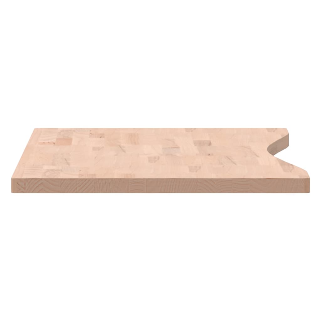 vidaXL Schreibtischplatte 100x(45-50)x2,5 cm Massivholz Buche