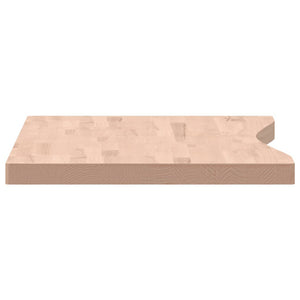 vidaXL Schreibtischplatte 110x(50-55)x4 cm Massivholz Buche