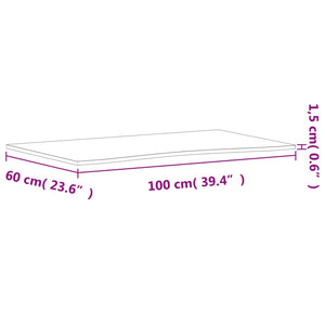 vidaXL Schreibtischplatte 100x(55-60)x1,5 cm Massivholz Buche