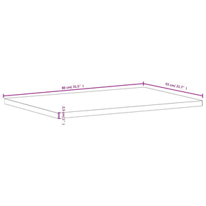 vidaXL Schreibtischplatte 80x55x2,5 cm Massivholz Buche