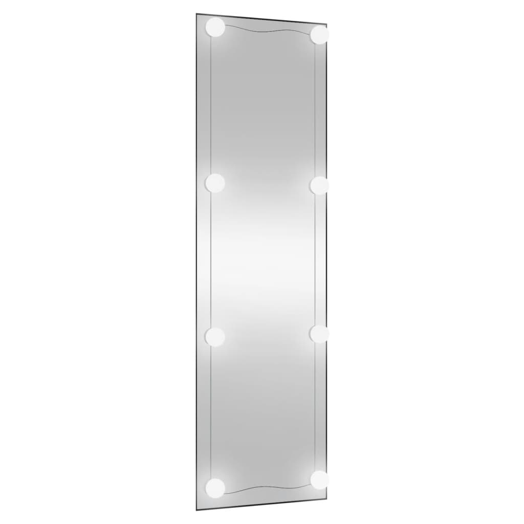 vidaXL Wandspiegel mit LED-Leuchten 30x100 cm Glas Rechteckig