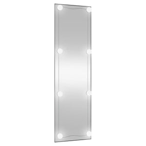 vidaXL Wandspiegel mit LED-Leuchten 30x100 cm Glas Rechteckig