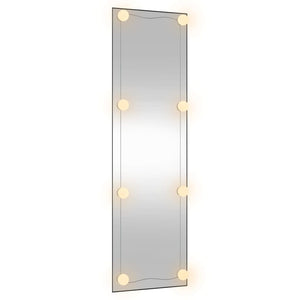 vidaXL Wandspiegel mit LED-Leuchten 30x100 cm Glas Rechteckig