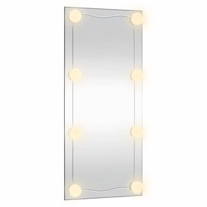 Wandspiegel mit LED-Leuchten 40x80 cm Glas Rechteckig Stilecasa