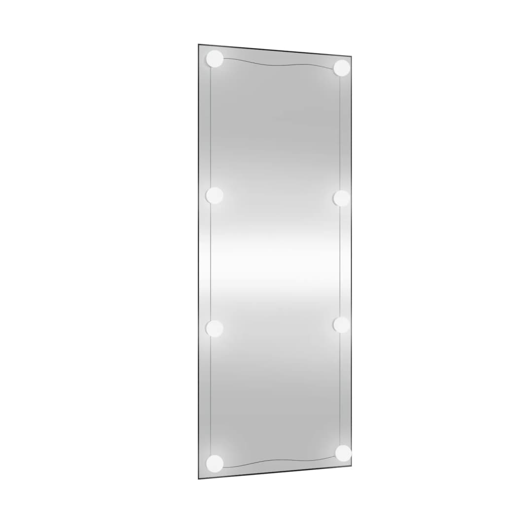 vidaXL Wandspiegel mit LED-Leuchten 40x100 cm Glas Rechteckig