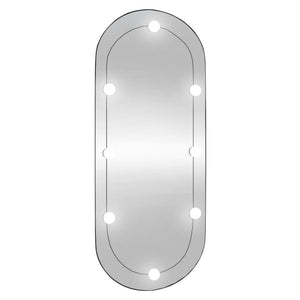 vidaXL Wandspiegel mit LED-Leuchten 40x90 cm Glas Oval