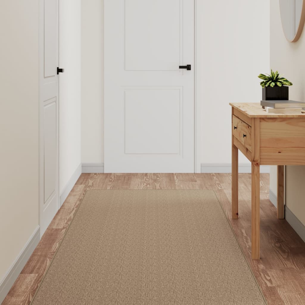 Teppichläufer Sisal-Optik Sandfarben 80x300 cm Stilecasa