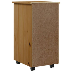 vidaXL Rollschrank mit Schubladen MOSS Honigbraun Massivholz Kiefer